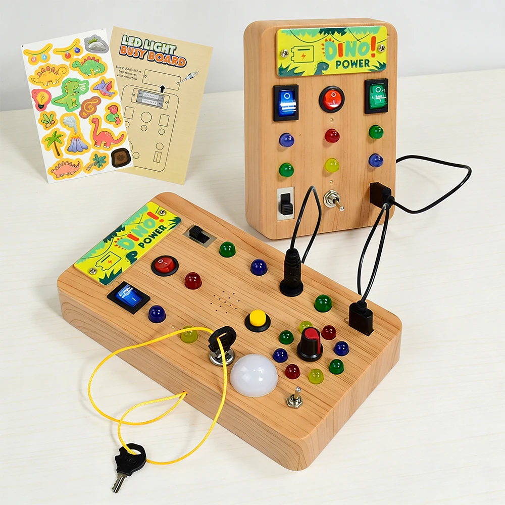 Tablero Montessori con luces – Juguete educativo sensorial - imagen 4