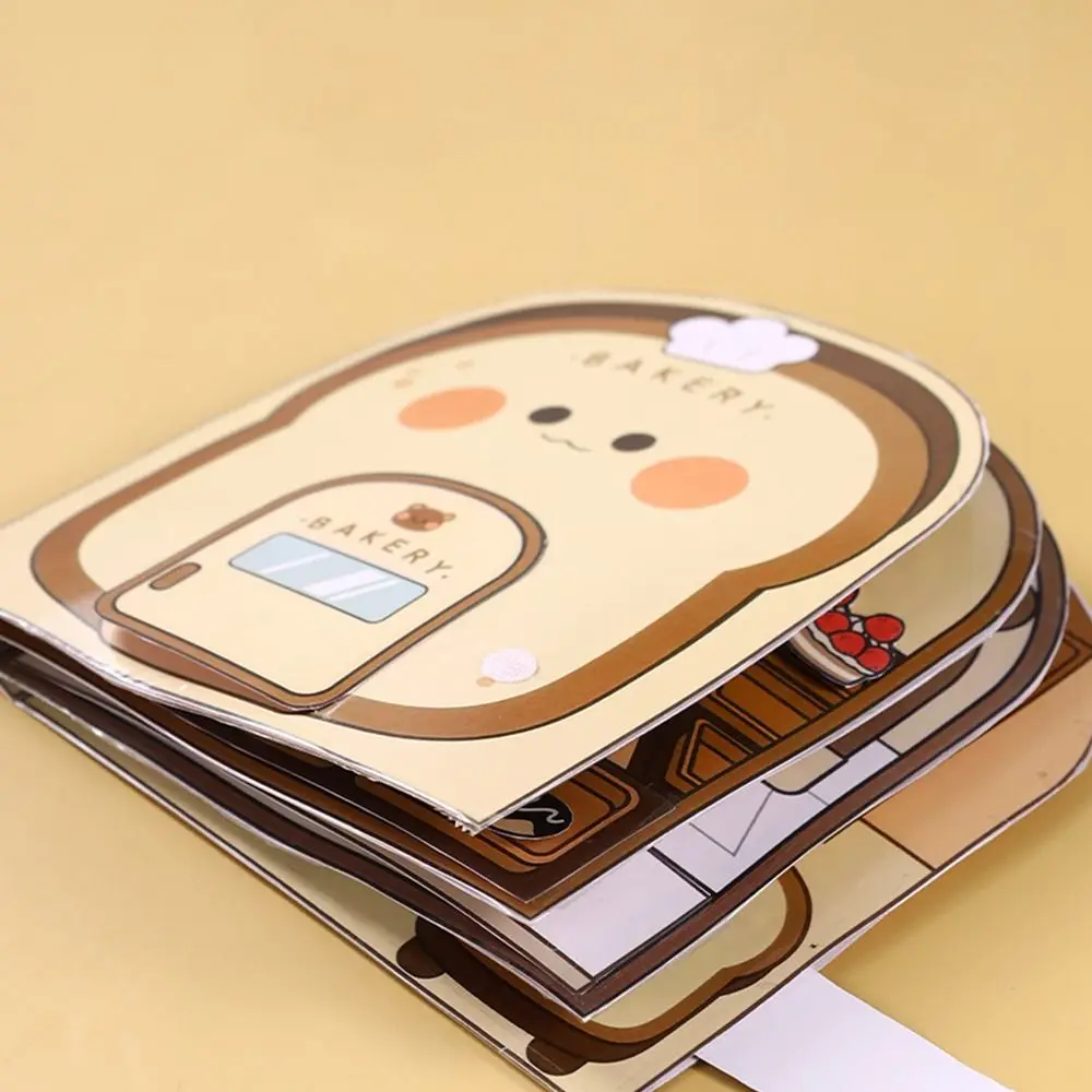 Libro sensorial Waffle para bebés con pegatinas de comida - imagen 4