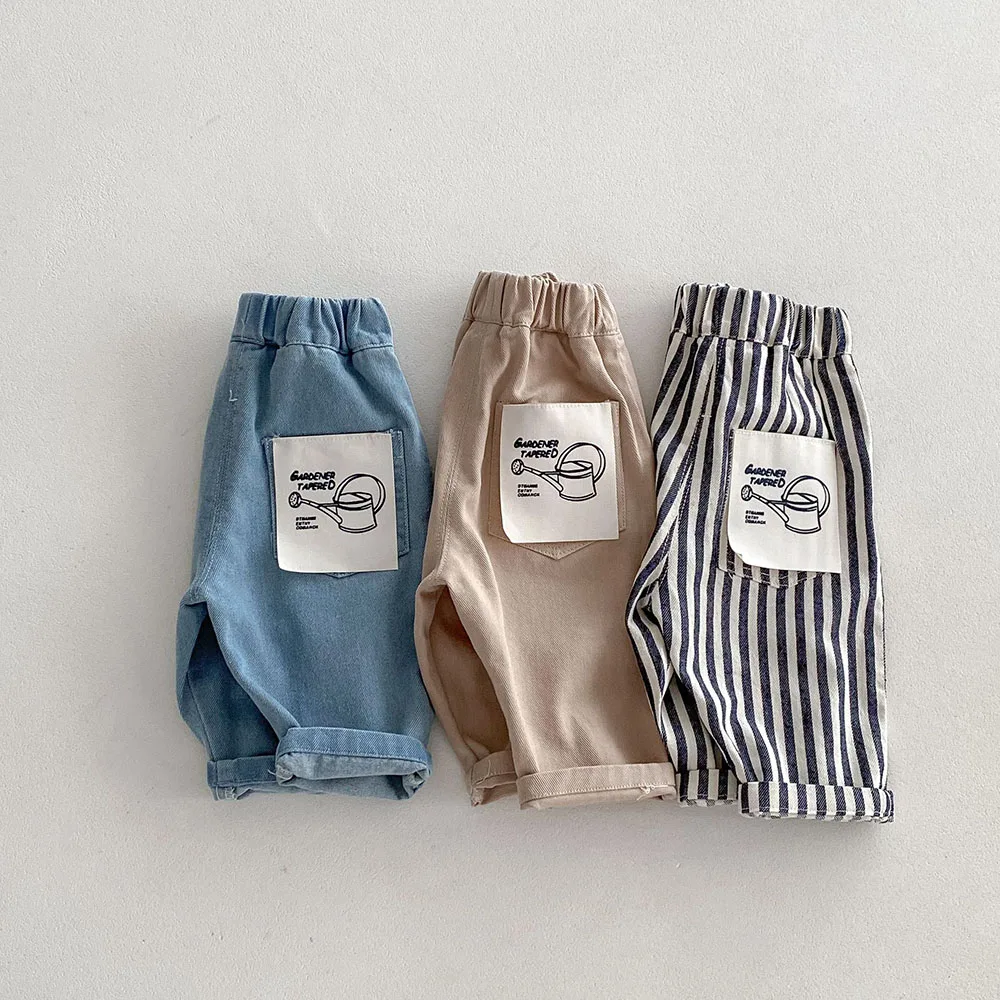 Pantalones a rayas de algodón para niños – Diseño informal de saison - imagen 5