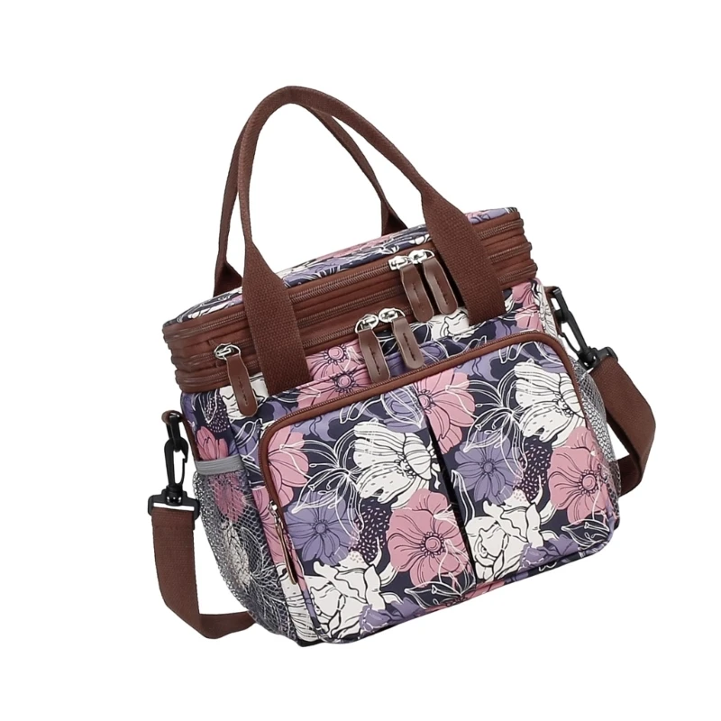 Bolso para mamá abiertos los compartimentos