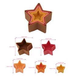 Bloques apilables de silicona sensorial Montessori para niños