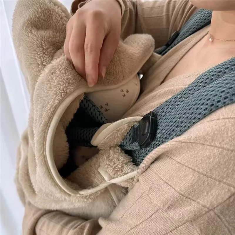 Manta coralina impermeable al viento para cochecito – Oso y conejito - imagen 4