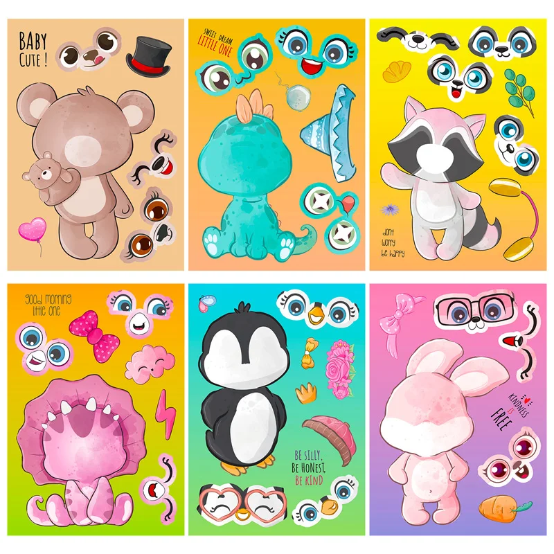 Pegatinas de animales para niños – Decoración artesanal para fiestas