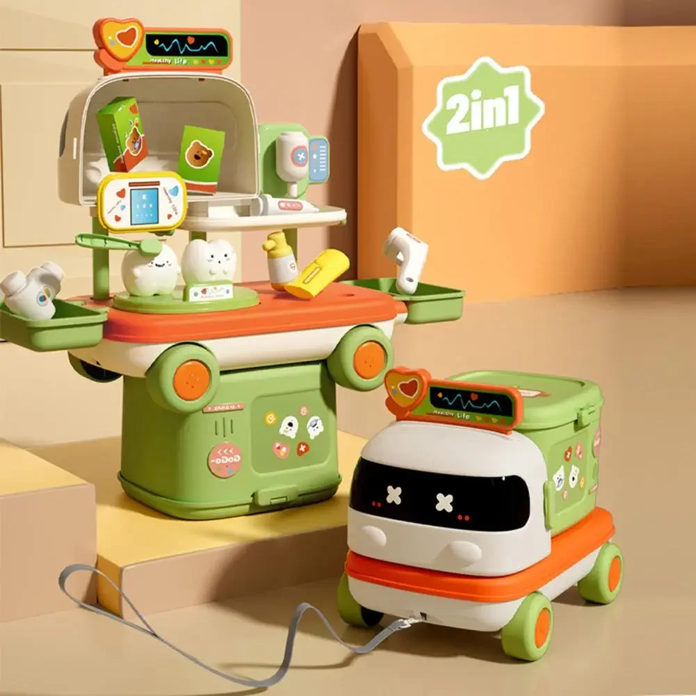 Juego de cocina con maquillaje infantil, caja plegable portátil - imagen 4
