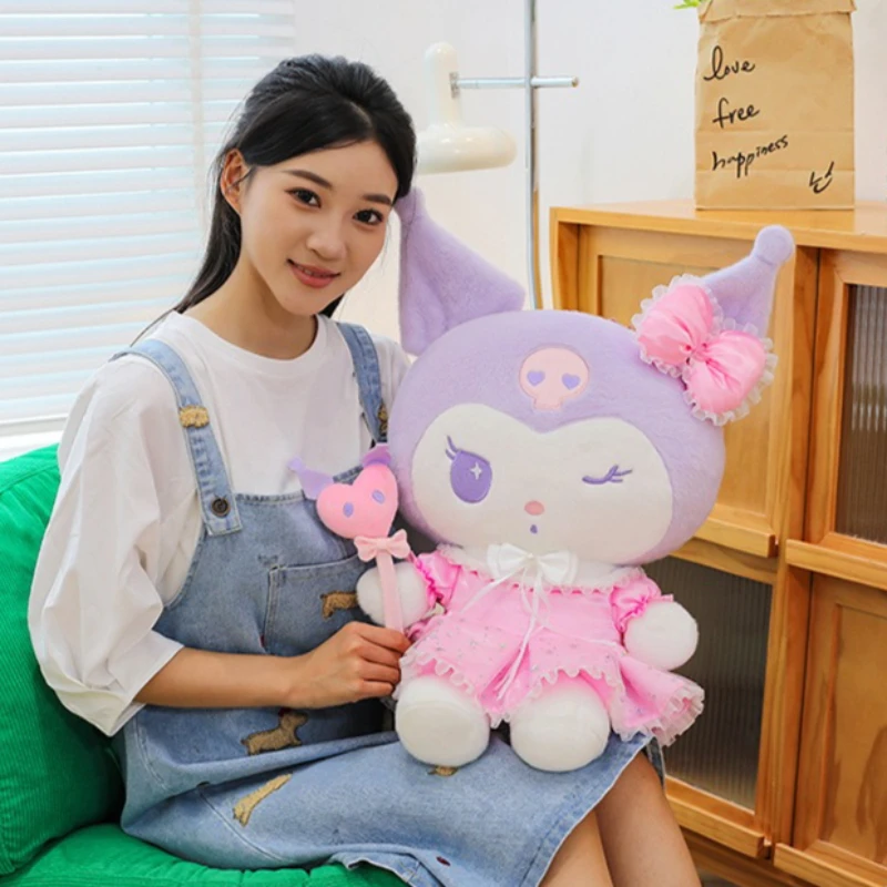 Peluche Kuromi Sanrio suave para niños, personaje Lolita