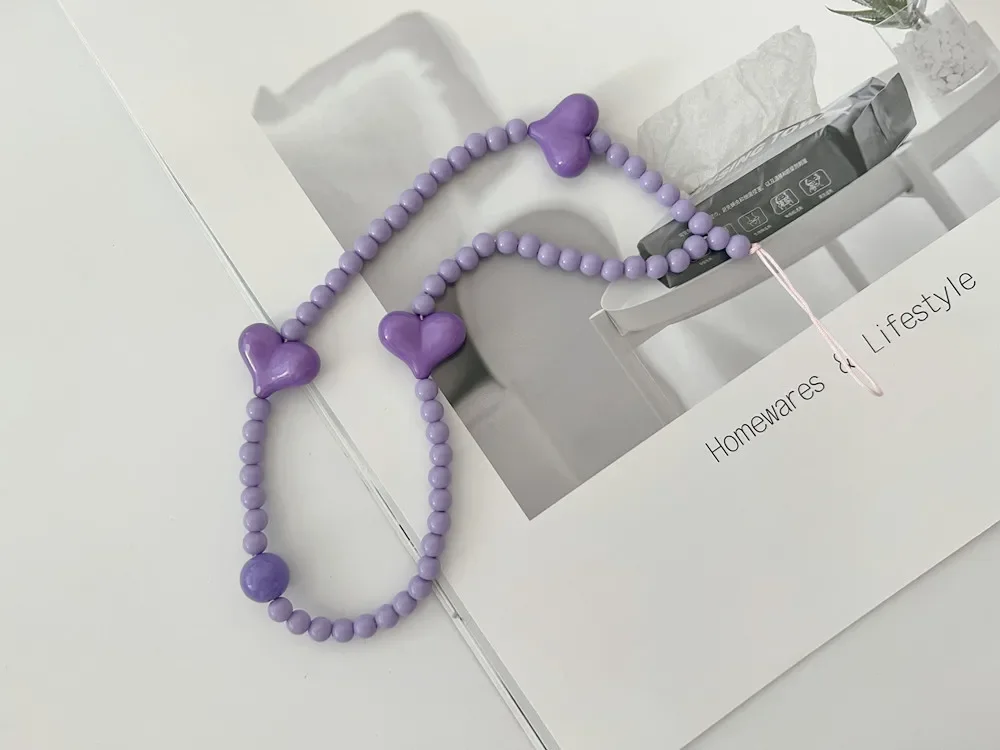 Accesorio de joyería para móvil con estilo corazón