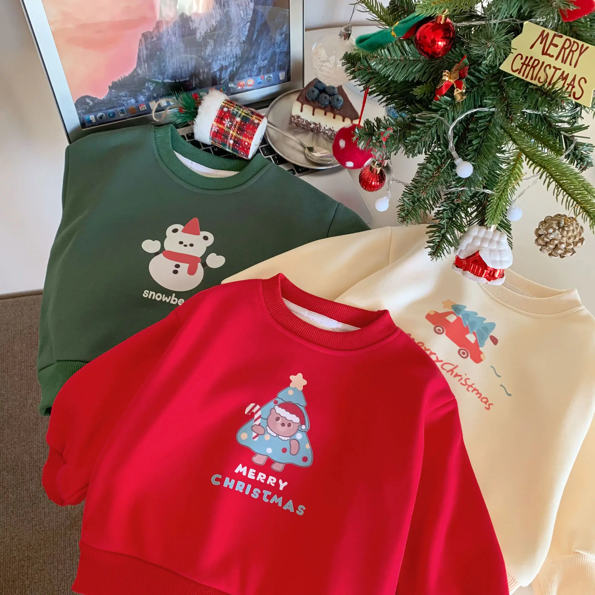Sudadera acolchada infantil de Navidad
