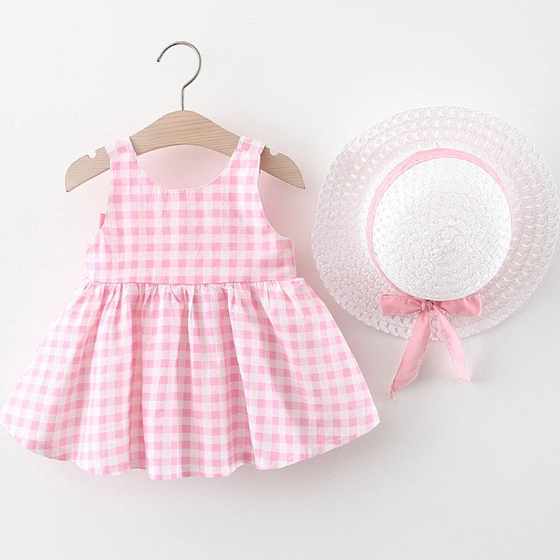 Vestido de verano algodón sin mangas para niña con lazo amarillo - imagen 5