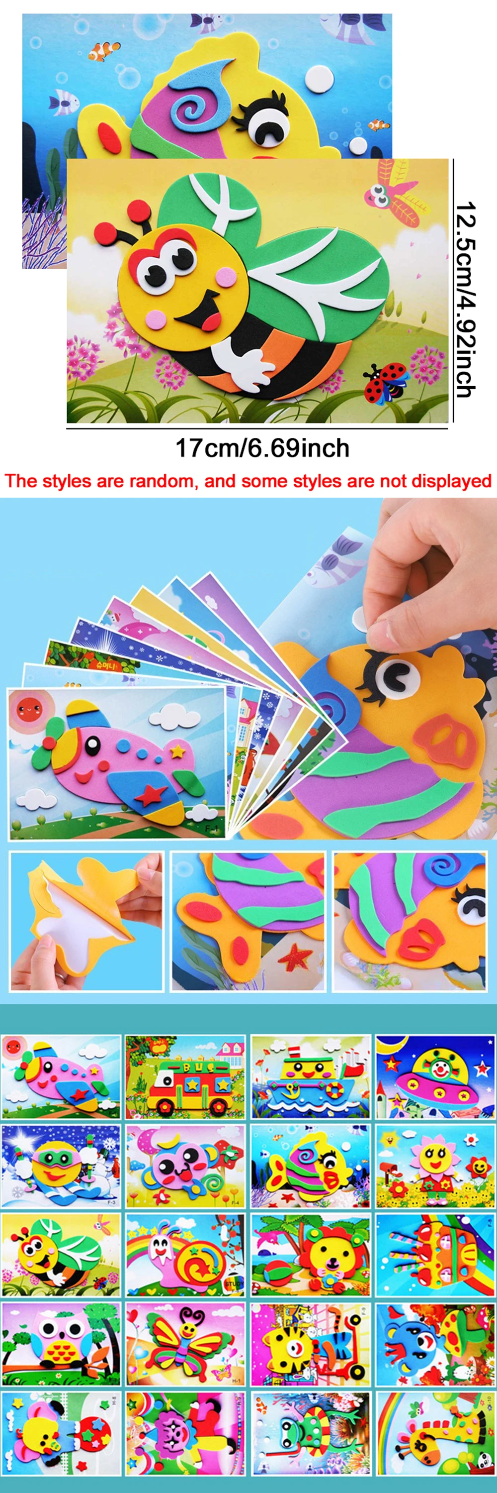 Pegatinas EVA 3D autoadhesivas de estilo vehículo de animales