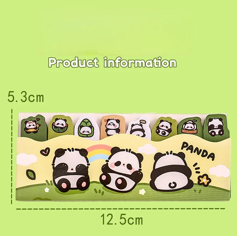 Etiquetas adhesivas de panda para cuadernos y organización escolar - imagen 3