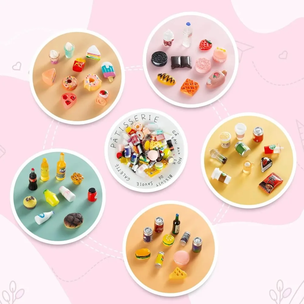 Cocina infantil miniatura con latas de soda para muñecas y accesorios - imagen 2