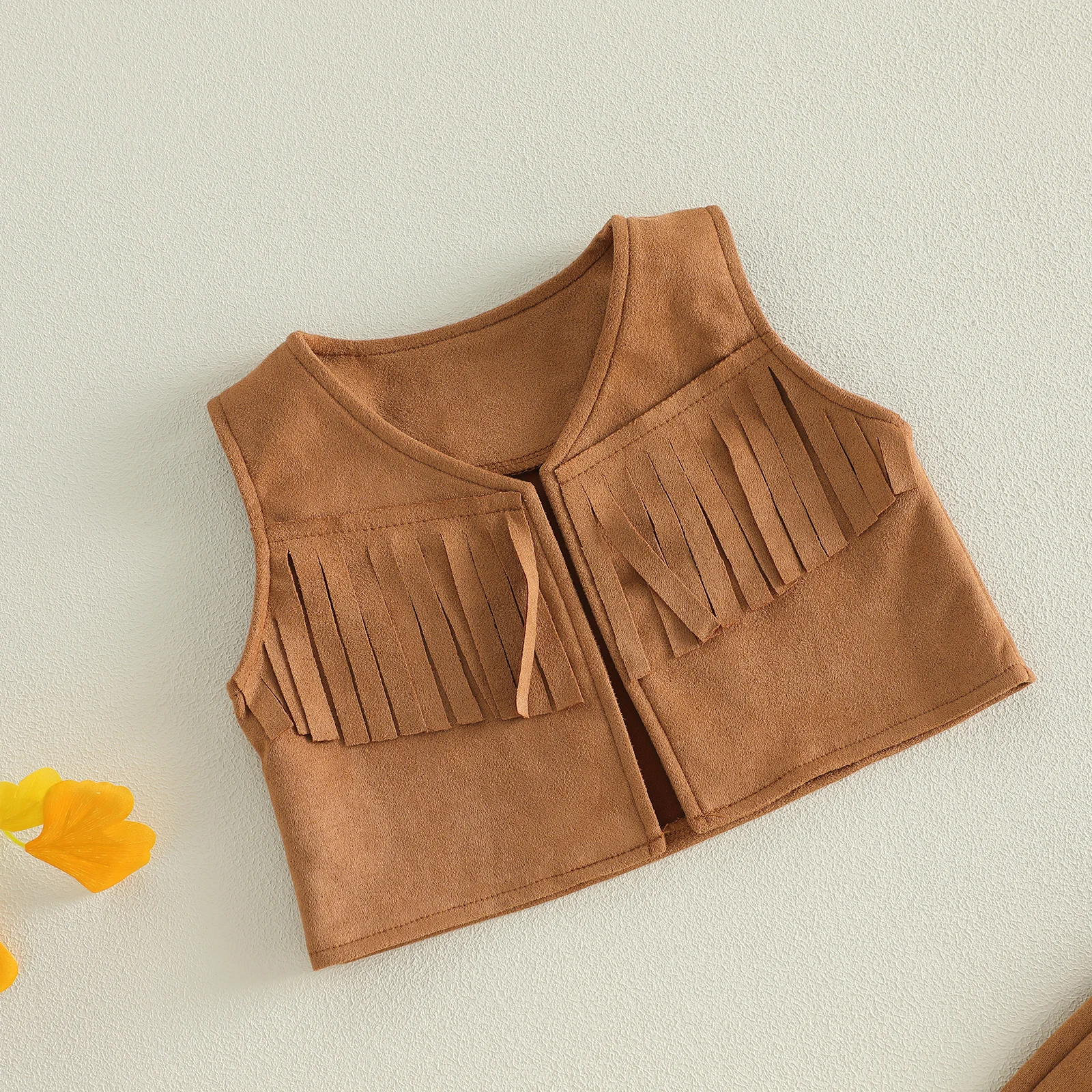 Conjunto western para bebé niña: chaleco con flecos y pañuelo - imagen 5