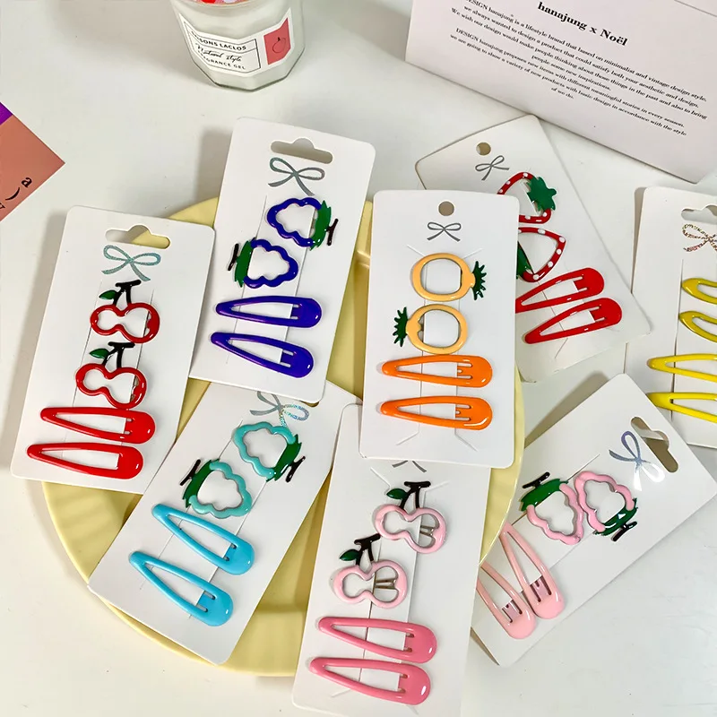 Pasadores con clip de fruta para niñas – estilo dulce - imagen 5