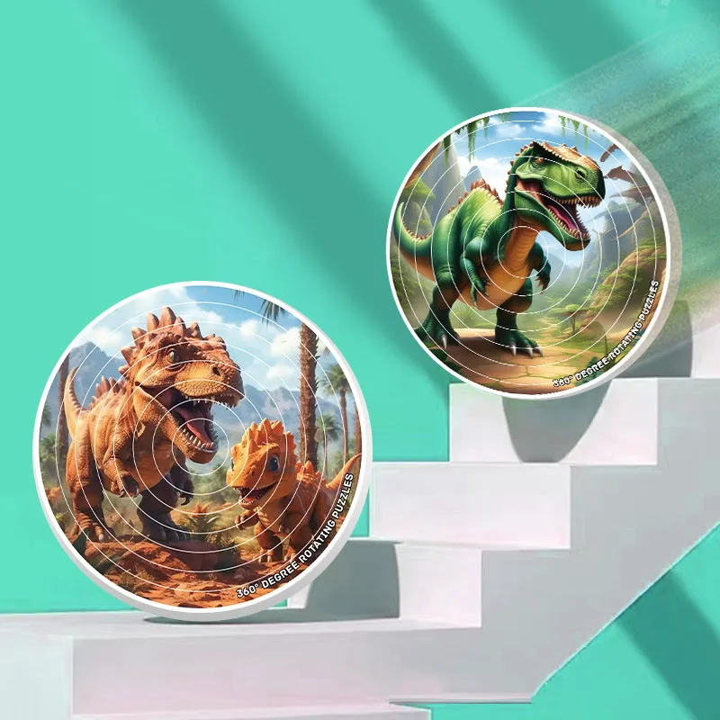Puzzle 3D giratorio de dinosaurio – Juguete relajante para niños - imagen 3