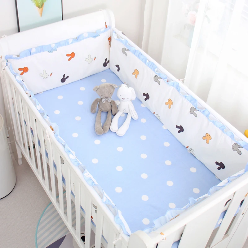 Ropa de cama de algodón para cuna: protector y sábanas suaves - imagen 4