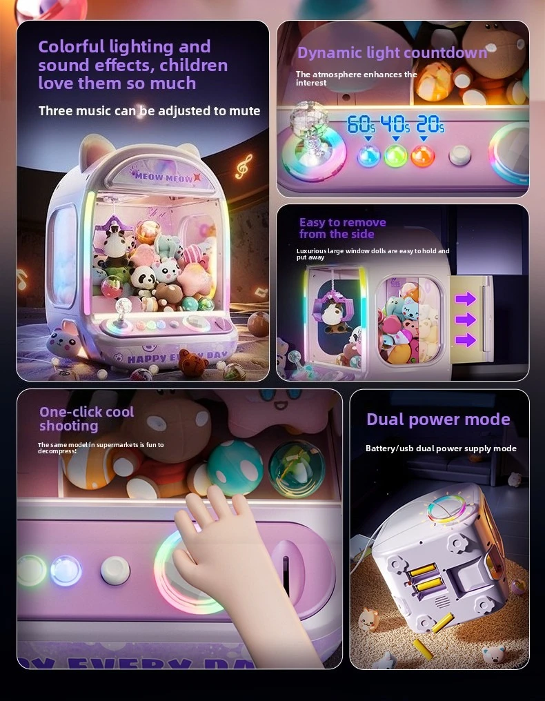 Detalle de la mini garra y zona de juego