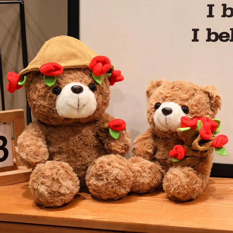 Peluche oso sentado con corazón rojo para San Valentín