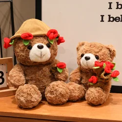Peluche oso sentado con corazón rojo para San Valentín