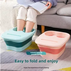 Bañera de pies plegable con tapa para masaje y remojo Spa