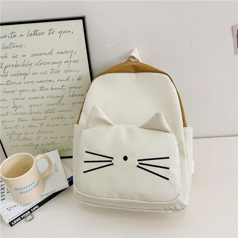 Mochila infantil con dibujos de gatos - Estilo kawaii para niños - imagen 4