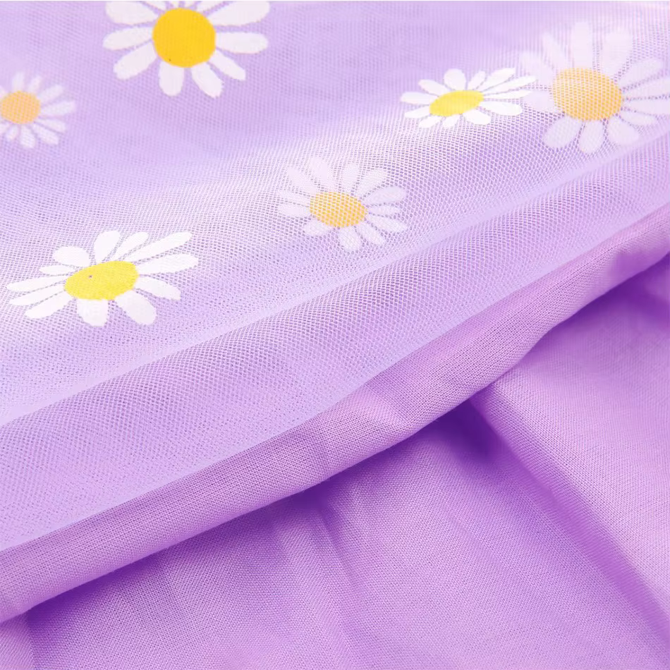 Vestido de bebé veraniego con tirantes y falda de flores - imagen 4