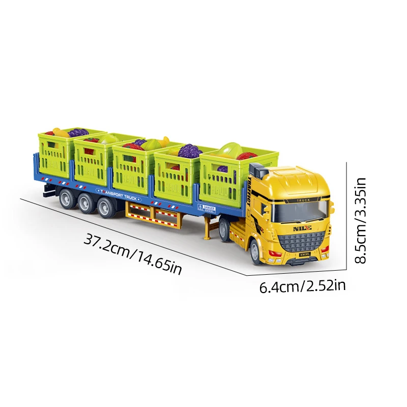 Camión juguete grande transporte inercial frutas y verduras - imagen 5