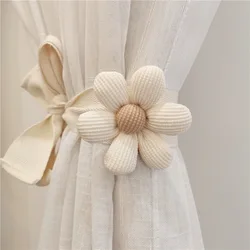 Cortina Decorativa Oso Kawaii con Flores para Cuarto Infantil