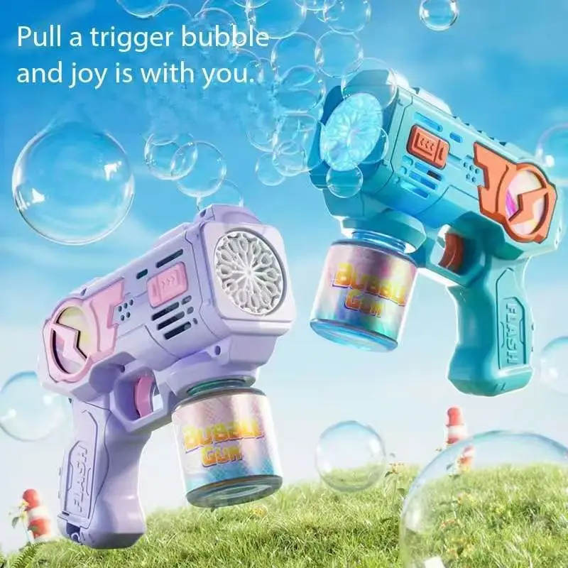 Pistola de burbujas automática para niños al aire libre