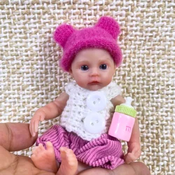 Muñeca Reborn de silicona lisa con cuerpo lavable realista para niña