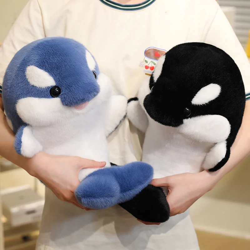 Almohada de peluche orca para niños, suave y decorativa - imagen 2