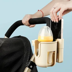 Portavasos para cochecito de bebé con soporte móvil universal