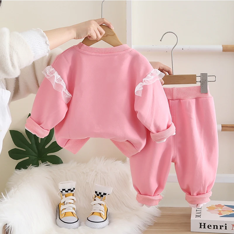 Conjunto infantil de manga larga para otoño con camiseta y pantalón - imagen 4