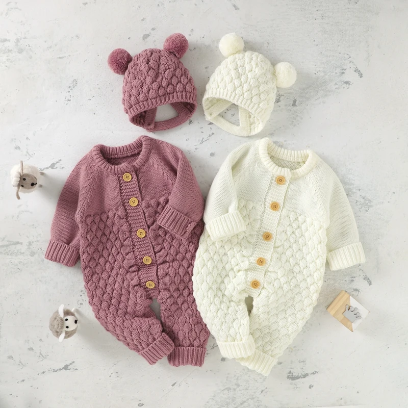 Pelele de invierno con gorrito de oso para bebé - imagen 3