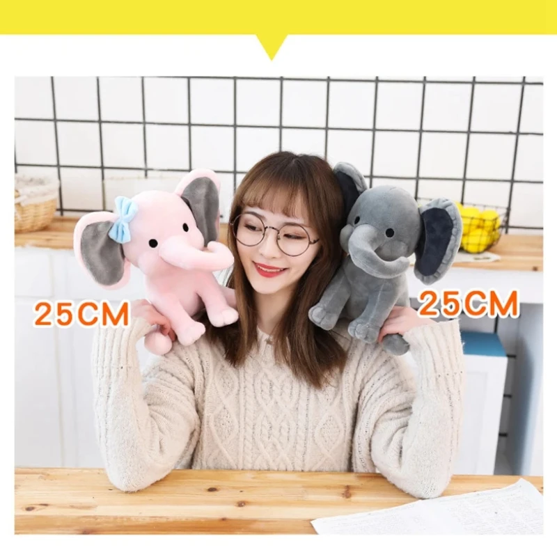 Elefante de peluche gris para bebé – Muñeco decorativo