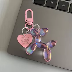 Llavero de perro con globo de caramelo – Colgante original para bolso
