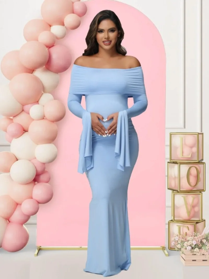 Vestido ajustado para embarazo con caída elegante
