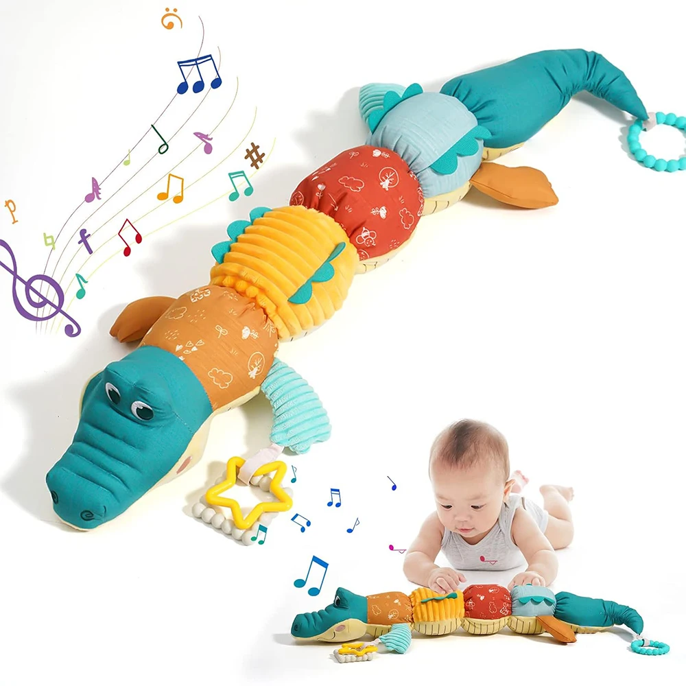 Juguete boca abajo con sonajero musical animal de peluche - imagen 4