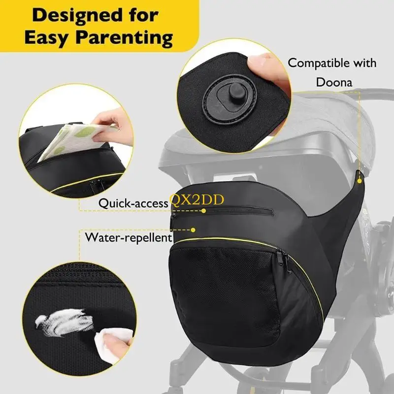 Bolsa de pañales impermeable Foofoo con organizador portátil - imagen 2