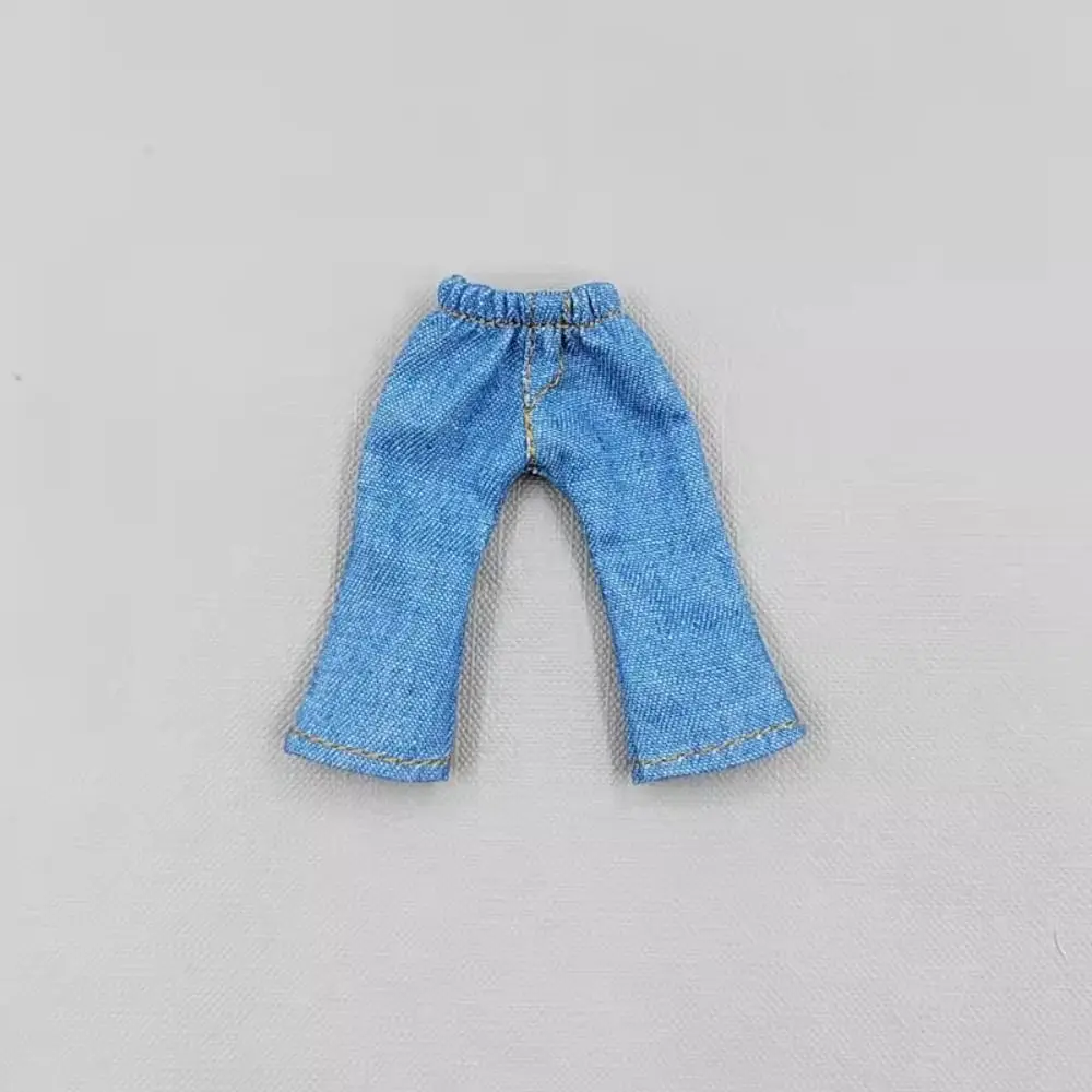 Detalle de costuras de los pants vaqueros para Obitsu 11