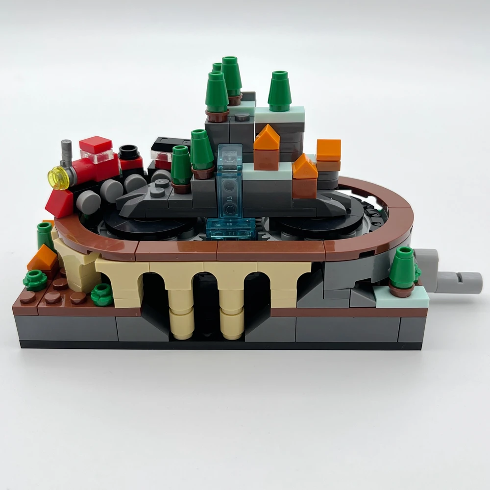 Bloques de construcción tren con manivela para montaje infantil - imagen 4