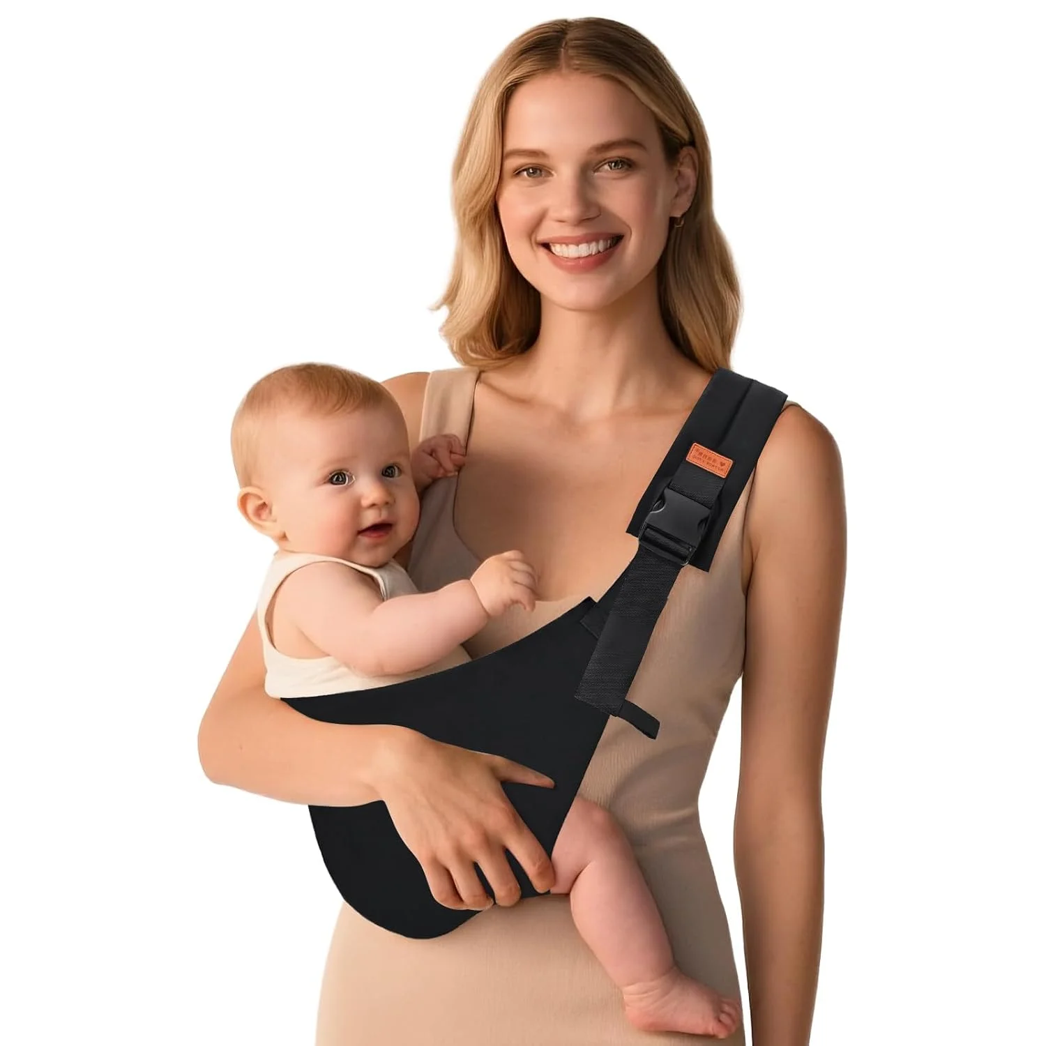 Portabebés fular ergonómico con aro antideslizante para recién nacido - imagen 2