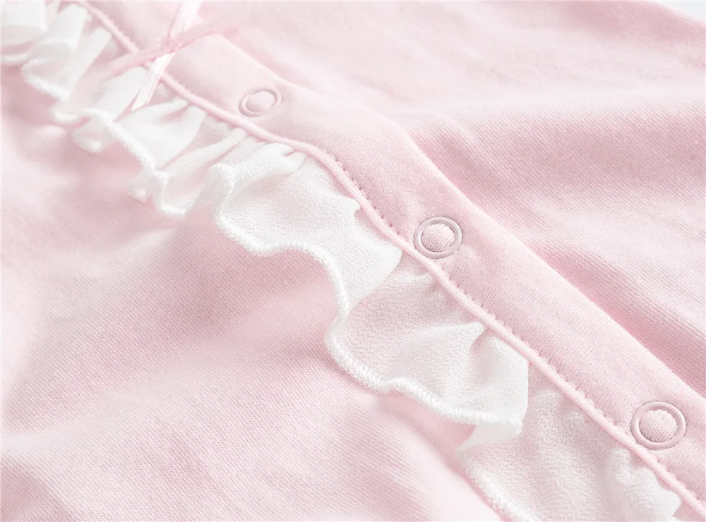 Kavkas pelele de algodón rosa para recién nacida niña – Suave y cómodo - imagen 4