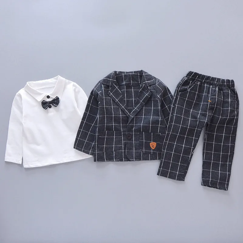 Conjunto bebé: abrigo a cuadros con camiseta y pantalón - imagen 4
