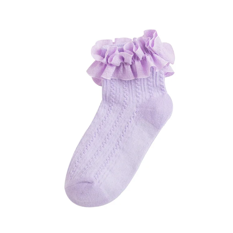 Calcetines de malla de encaje transpirables para niñas – Algodón - imagen 5