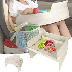 Bandeja de asiento para coche infantil con mesa plegable y soporte