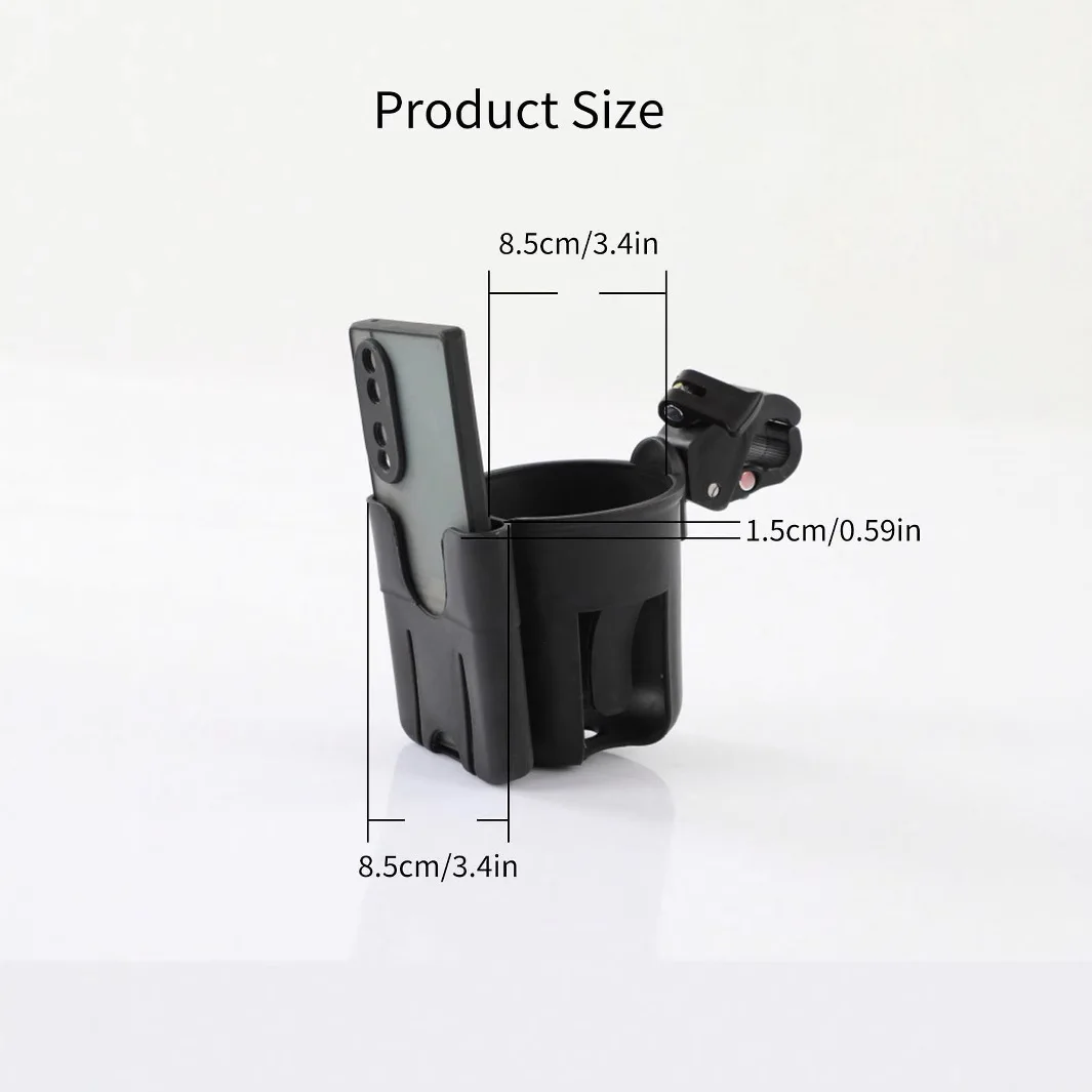Somenie portavasos para carrito con soporte de teléfono universal - imagen 4