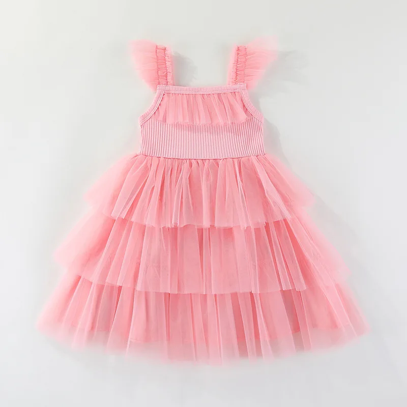 Vestido de verano para niña con tirantes y cerezas, malla ligera - imagen 2