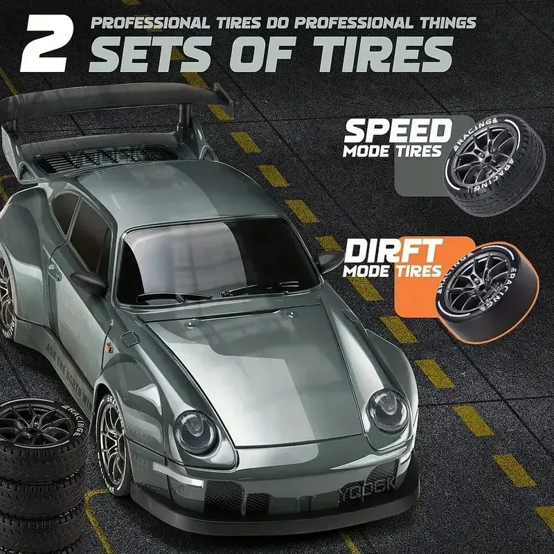 Coche RC de deriva con tracción total y luces teledirigido - imagen 4