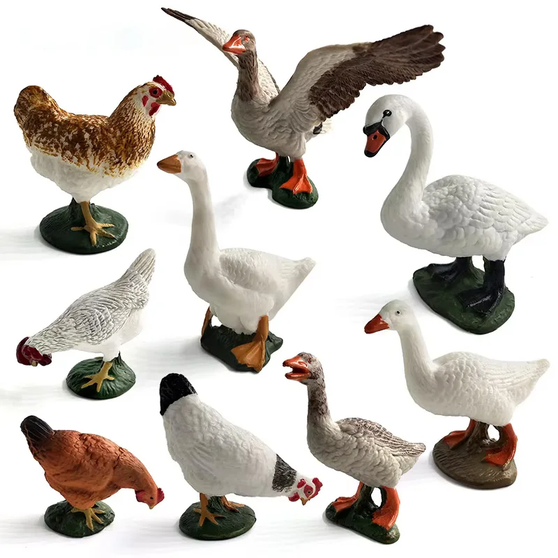Figuras animales de granja en miniatura para decoración hogar