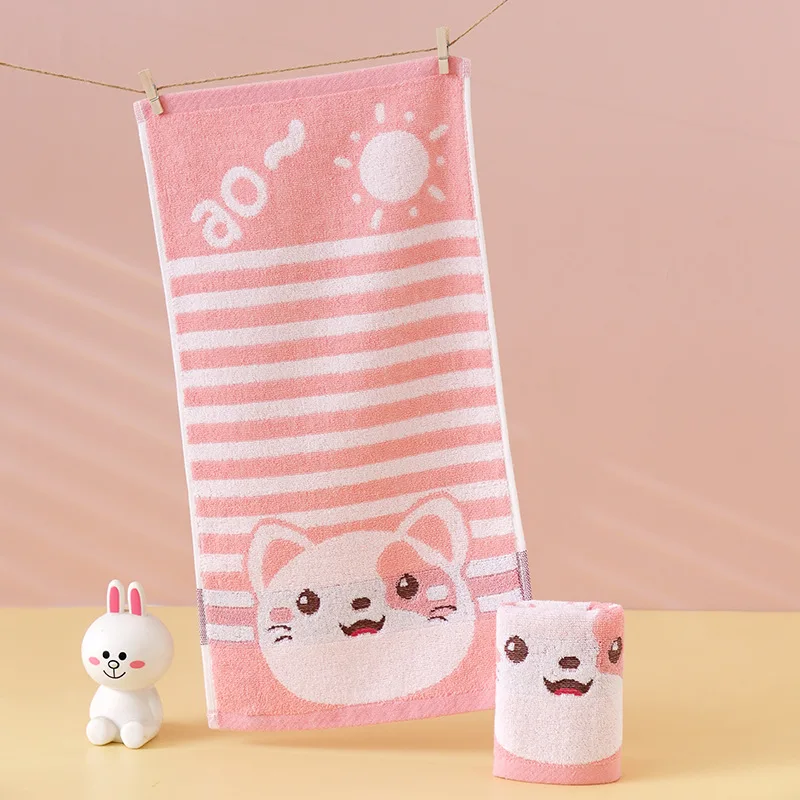Toalla infantil de jacquard absorbente de algodón puro para guardería - imagen 2